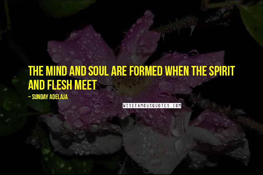 Sunday Adelaja Quotes: The mind and soul are formed when the spirit and flesh meet
