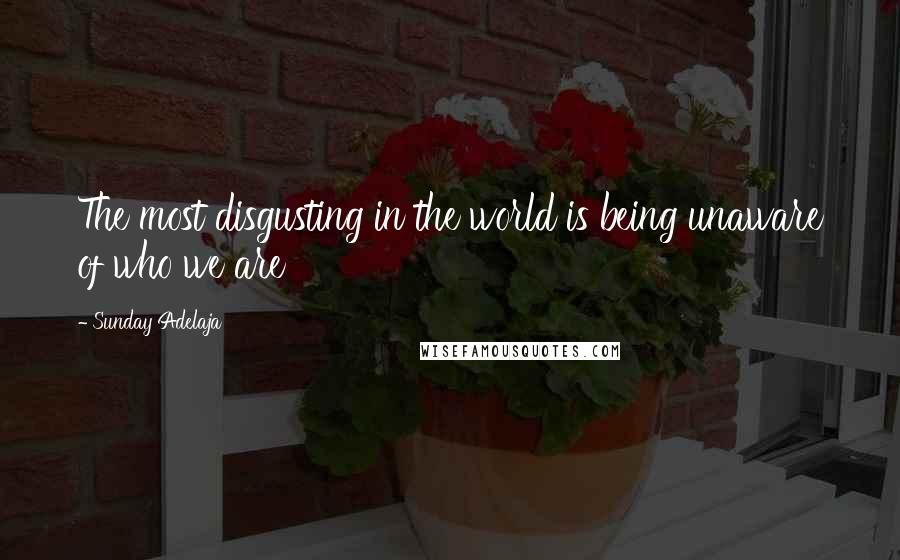 Sunday Adelaja Quotes: The most disgusting in the world is being unaware of who we are