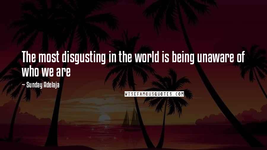 Sunday Adelaja Quotes: The most disgusting in the world is being unaware of who we are
