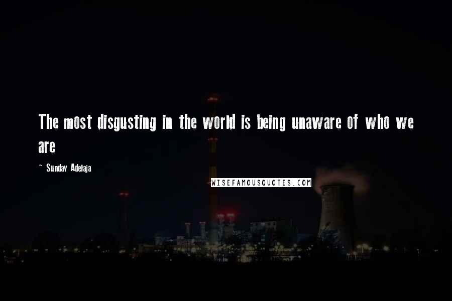 Sunday Adelaja Quotes: The most disgusting in the world is being unaware of who we are