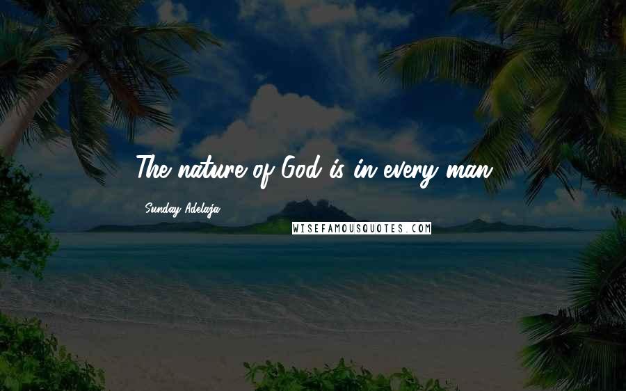 Sunday Adelaja Quotes: The nature of God is in every man