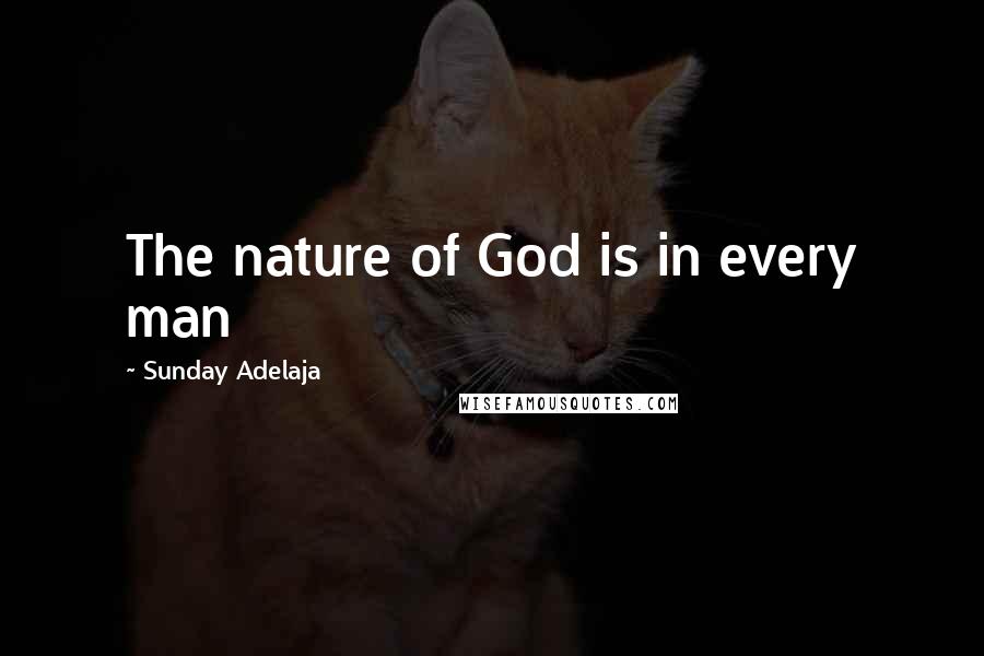 Sunday Adelaja Quotes: The nature of God is in every man