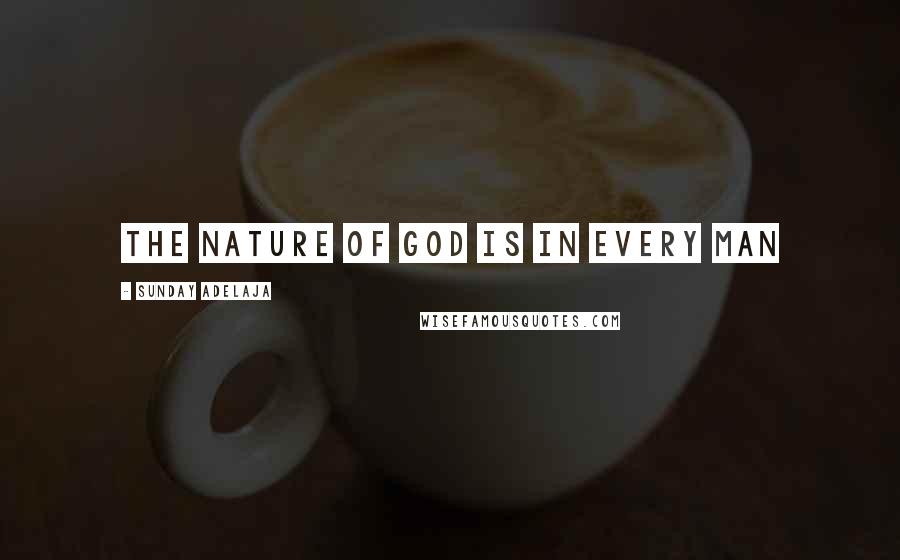 Sunday Adelaja Quotes: The nature of God is in every man