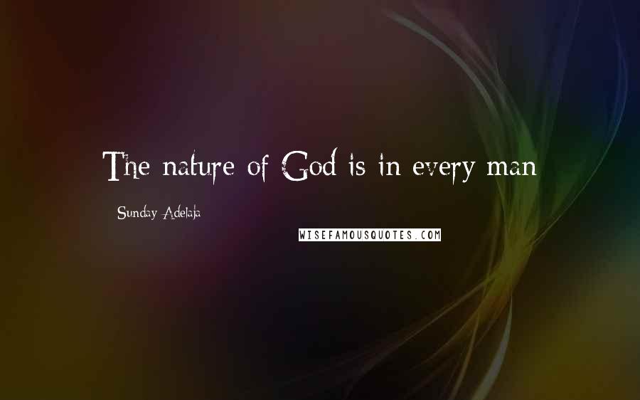 Sunday Adelaja Quotes: The nature of God is in every man