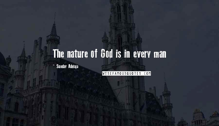 Sunday Adelaja Quotes: The nature of God is in every man