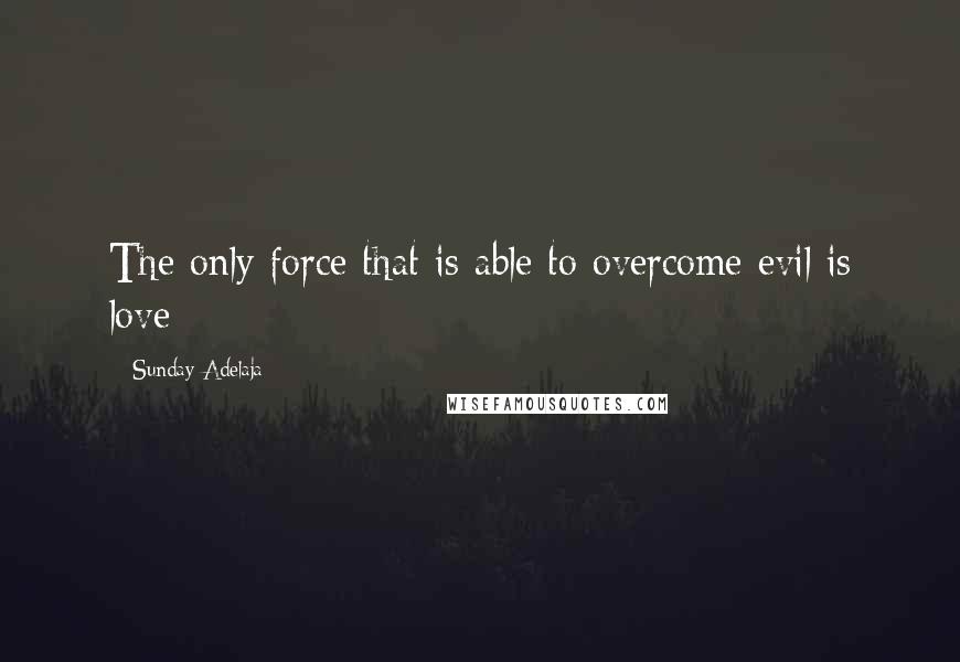 Sunday Adelaja Quotes: The only force that is able to overcome evil is love