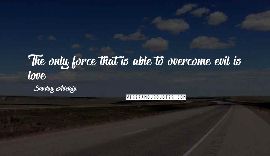 Sunday Adelaja Quotes: The only force that is able to overcome evil is love