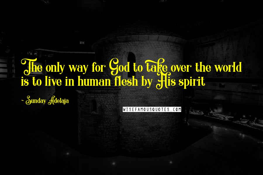 Sunday Adelaja Quotes: The only way for God to take over the world is to live in human flesh by His spirit