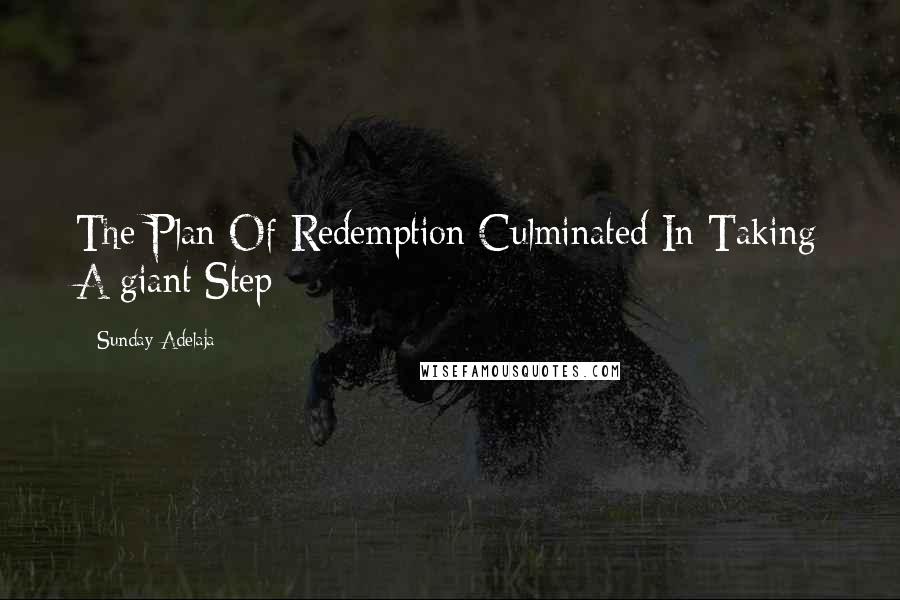 Sunday Adelaja Quotes: The Plan Of Redemption Culminated In Taking A giant Step
