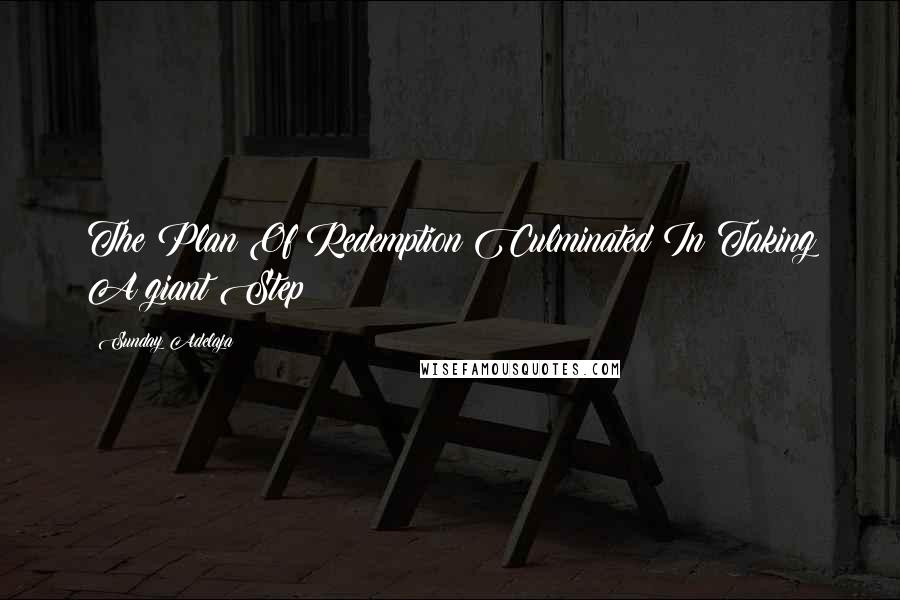 Sunday Adelaja Quotes: The Plan Of Redemption Culminated In Taking A giant Step