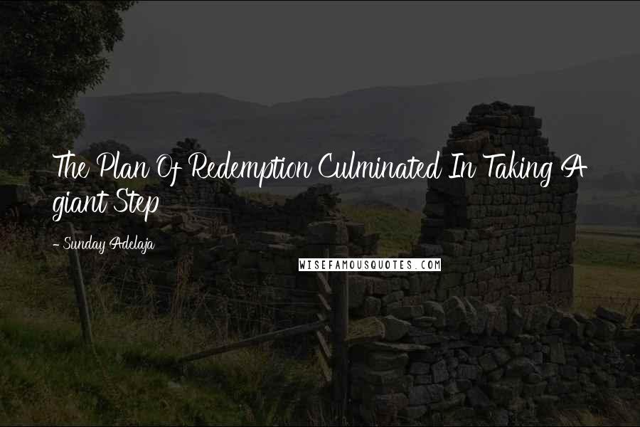 Sunday Adelaja Quotes: The Plan Of Redemption Culminated In Taking A giant Step