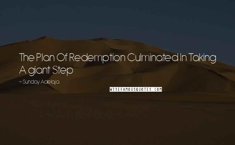Sunday Adelaja Quotes: The Plan Of Redemption Culminated In Taking A giant Step