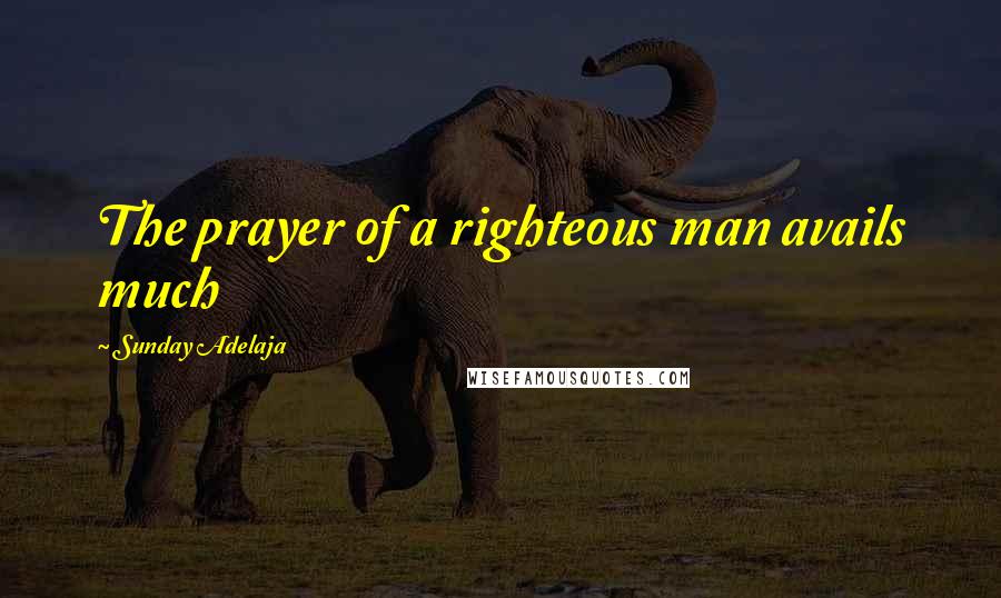 Sunday Adelaja Quotes: The prayer of a righteous man avails much