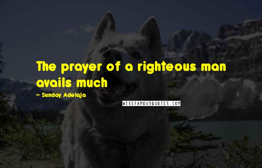 Sunday Adelaja Quotes: The prayer of a righteous man avails much