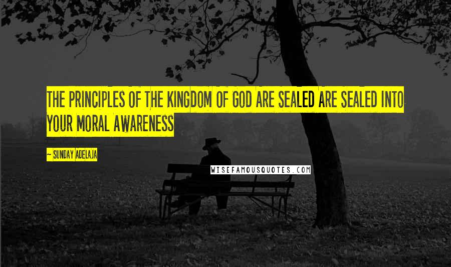 Sunday Adelaja Quotes: The Principles Of The Kingdom Of God Are Sealed Are Sealed Into Your Moral Awareness