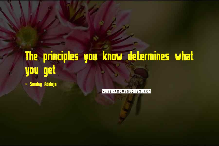 Sunday Adelaja Quotes: The principles you know determines what you get
