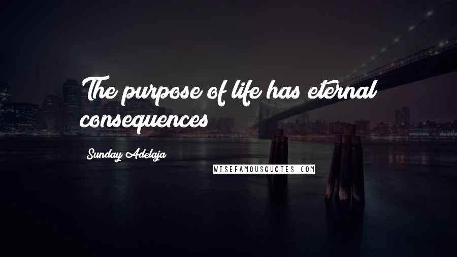 Sunday Adelaja Quotes: The purpose of life has eternal consequences