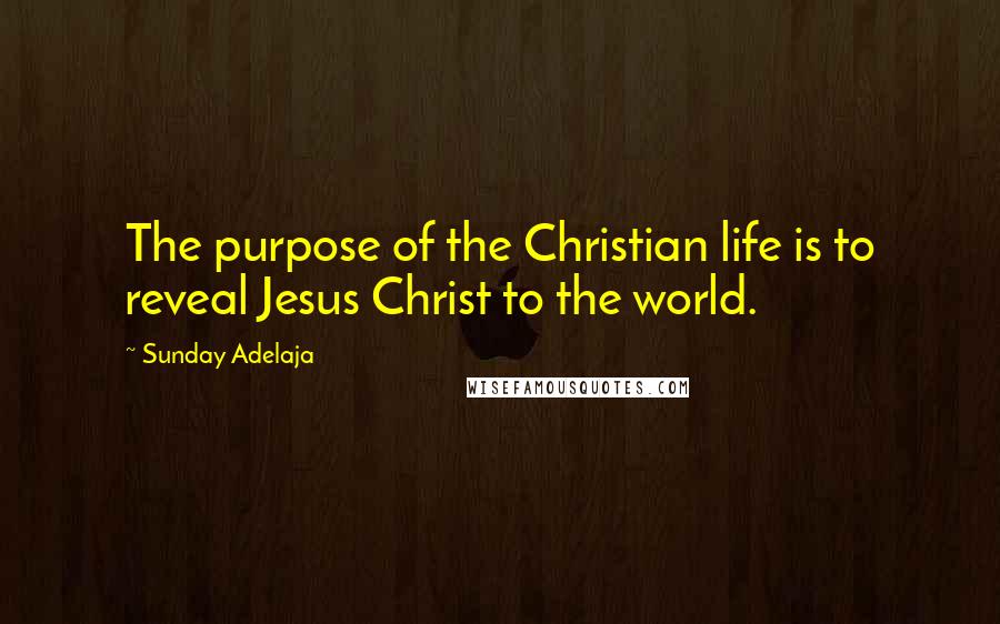 Sunday Adelaja Quotes: The purpose of the Christian life is to reveal Jesus Christ to the world.