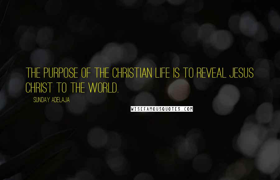 Sunday Adelaja Quotes: The purpose of the Christian life is to reveal Jesus Christ to the world.