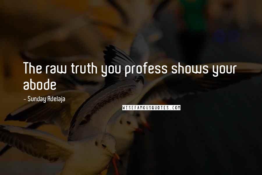 Sunday Adelaja Quotes: The raw truth you profess shows your abode