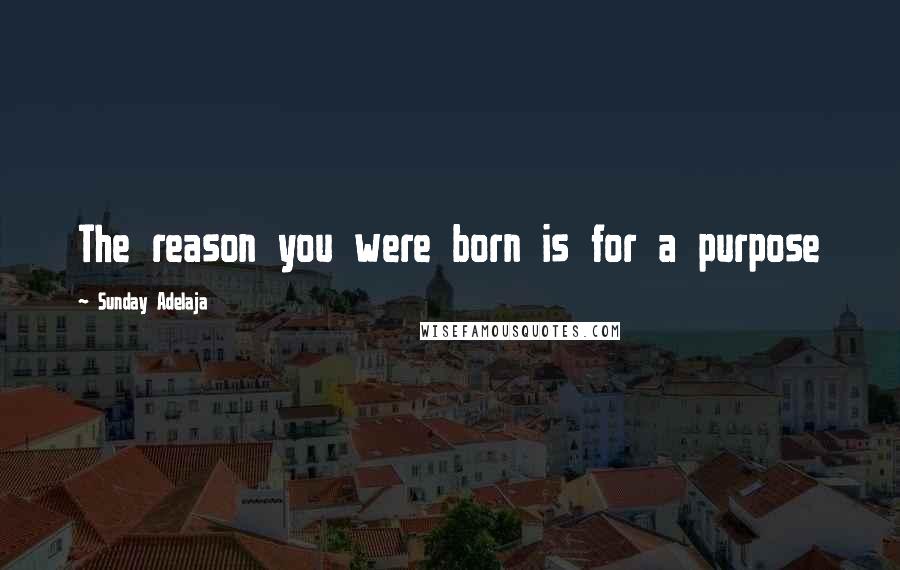 Sunday Adelaja Quotes: The reason you were born is for a purpose