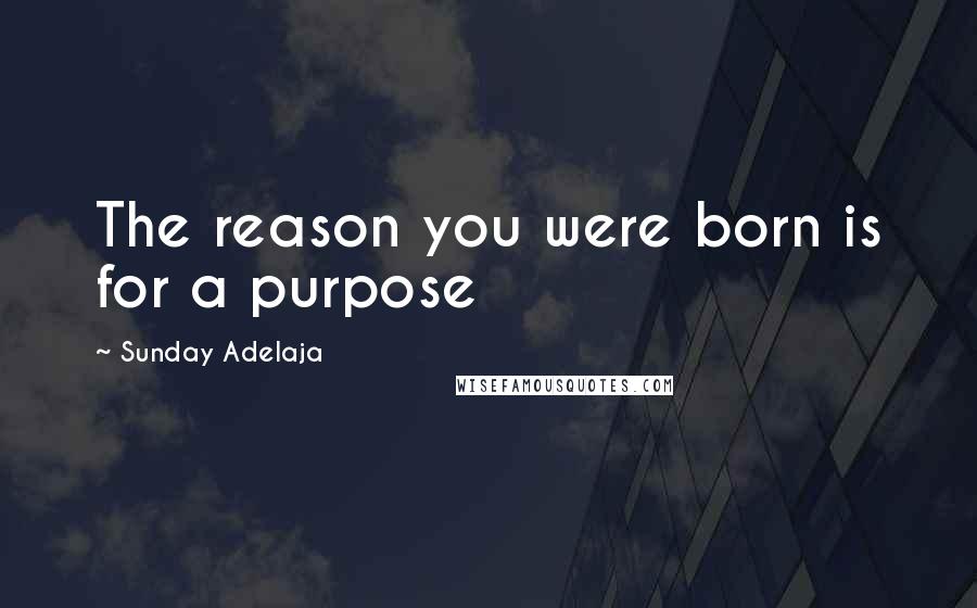 Sunday Adelaja Quotes: The reason you were born is for a purpose