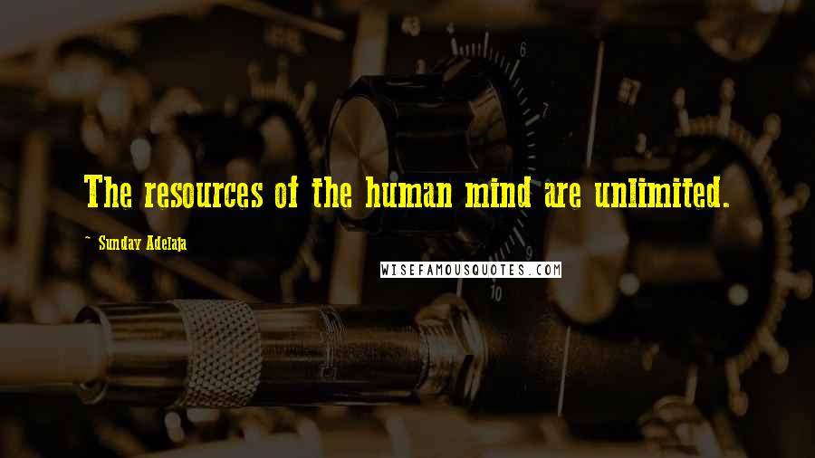 Sunday Adelaja Quotes: The resources of the human mind are unlimited.