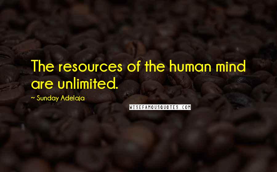 Sunday Adelaja Quotes: The resources of the human mind are unlimited.