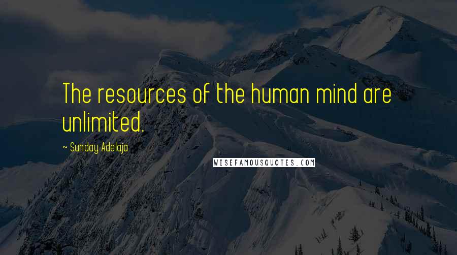 Sunday Adelaja Quotes: The resources of the human mind are unlimited.