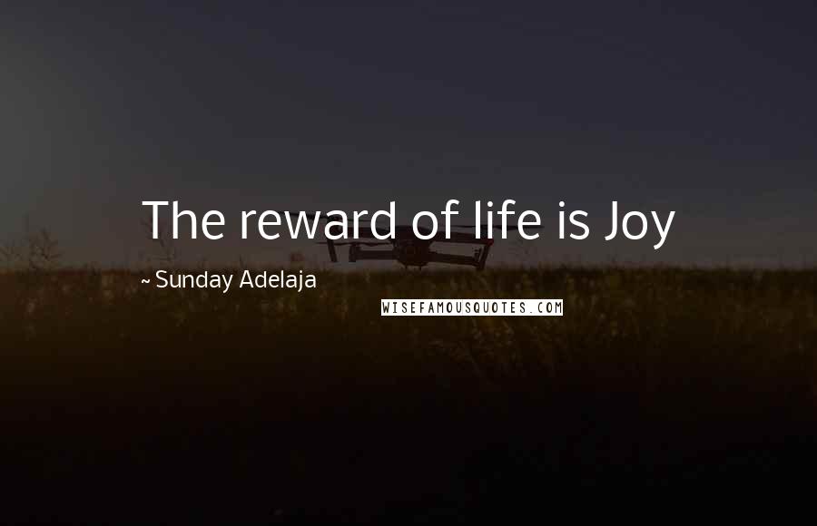 Sunday Adelaja Quotes: The reward of life is Joy