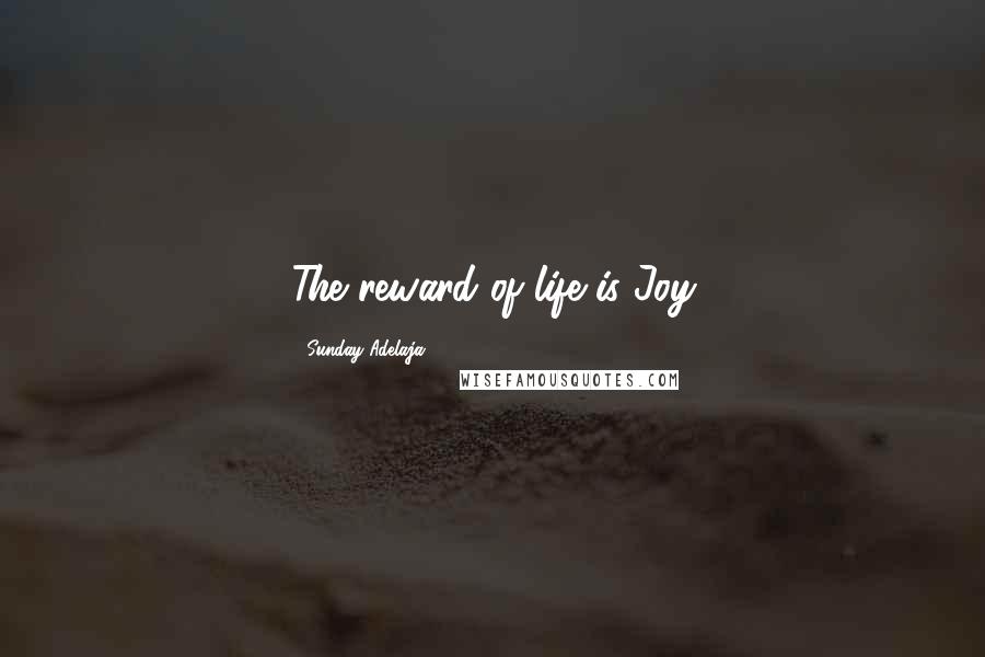 Sunday Adelaja Quotes: The reward of life is Joy