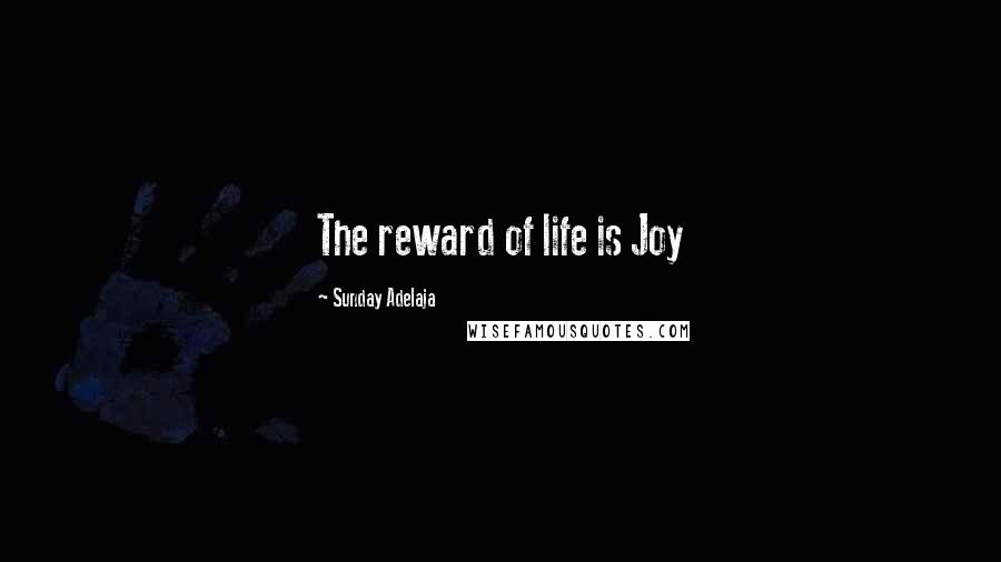 Sunday Adelaja Quotes: The reward of life is Joy