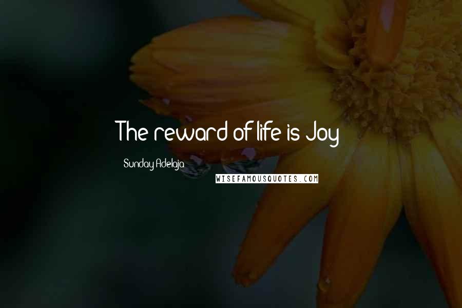 Sunday Adelaja Quotes: The reward of life is Joy