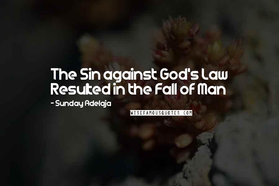 Sunday Adelaja Quotes: The Sin against God's Law Resulted in the Fall of Man