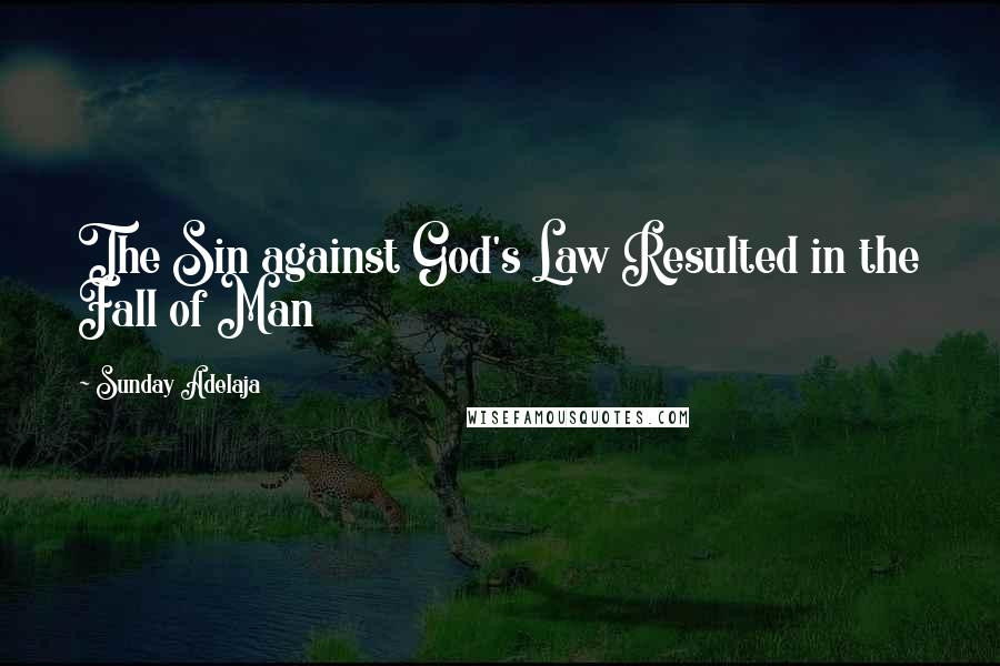 Sunday Adelaja Quotes: The Sin against God's Law Resulted in the Fall of Man