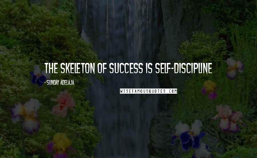 Sunday Adelaja Quotes: The skeleton of success is self-discipline