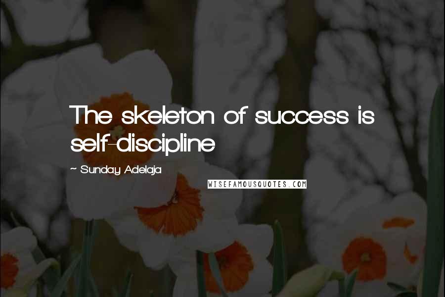 Sunday Adelaja Quotes: The skeleton of success is self-discipline