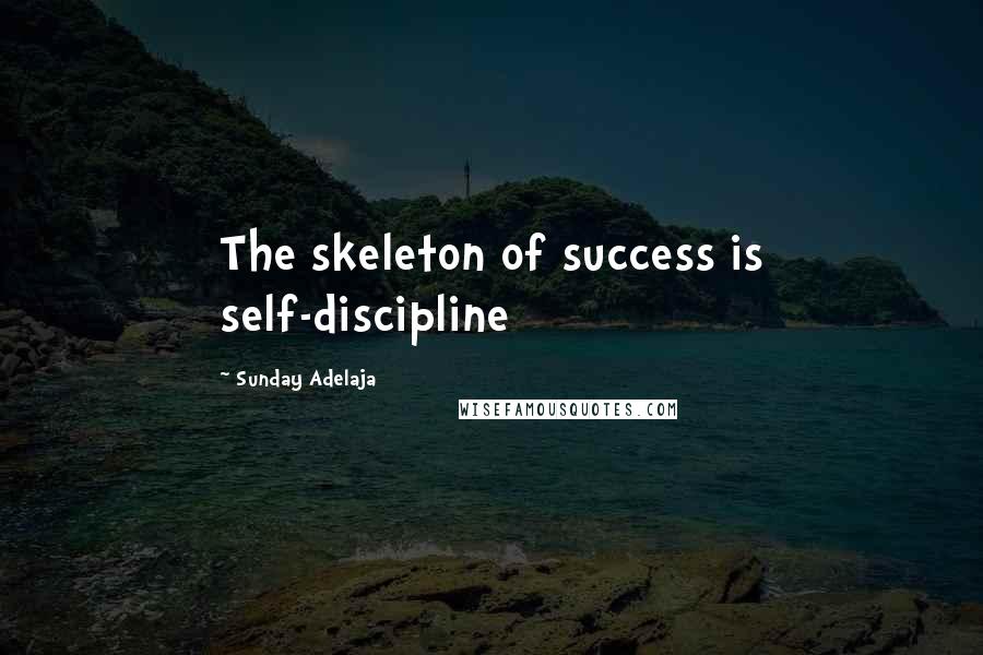Sunday Adelaja Quotes: The skeleton of success is self-discipline