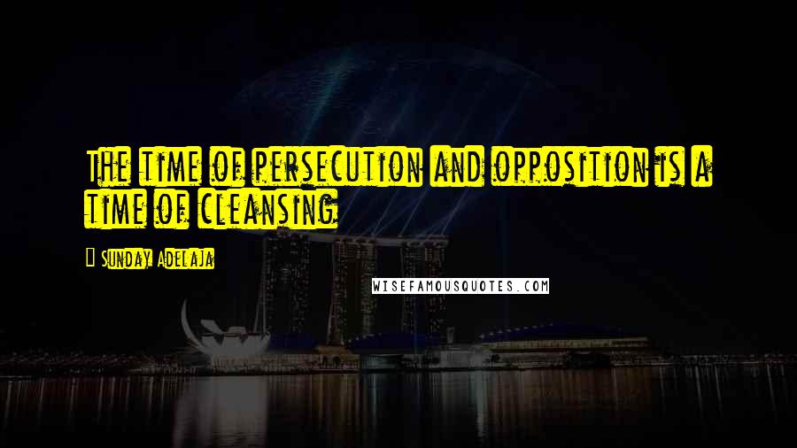 Sunday Adelaja Quotes: The time of persecution and opposition is a time of cleansing