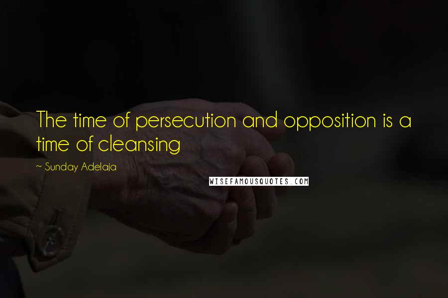 Sunday Adelaja Quotes: The time of persecution and opposition is a time of cleansing