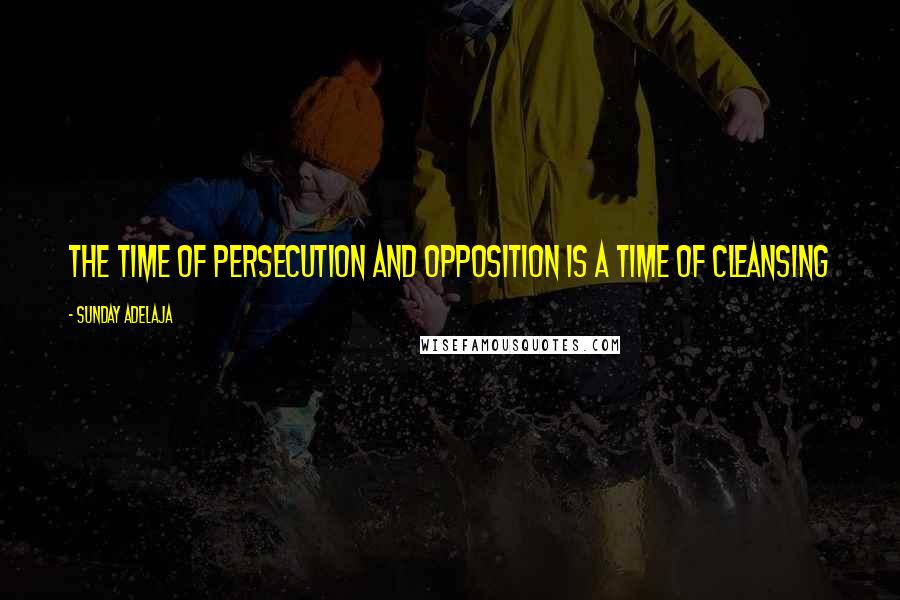 Sunday Adelaja Quotes: The time of persecution and opposition is a time of cleansing