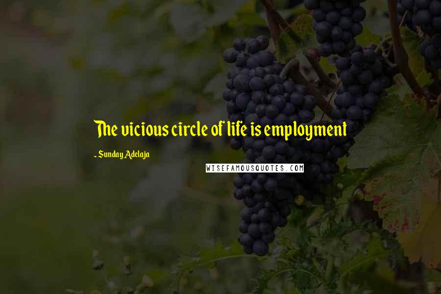 Sunday Adelaja Quotes: The vicious circle of life is employment