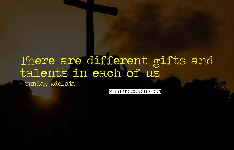 Sunday Adelaja Quotes: There are different gifts and talents in each of us