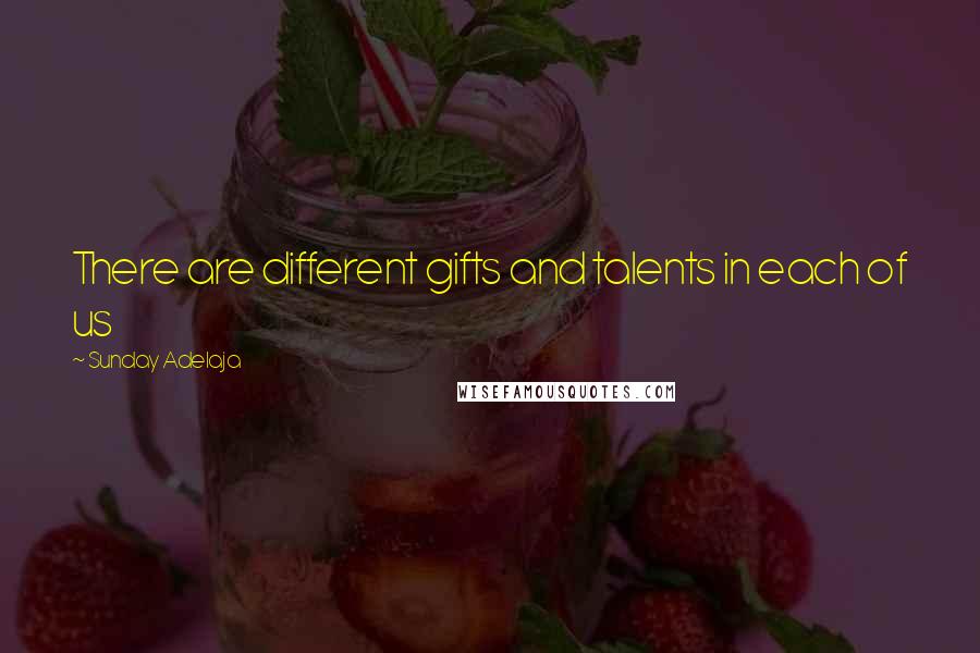 Sunday Adelaja Quotes: There are different gifts and talents in each of us