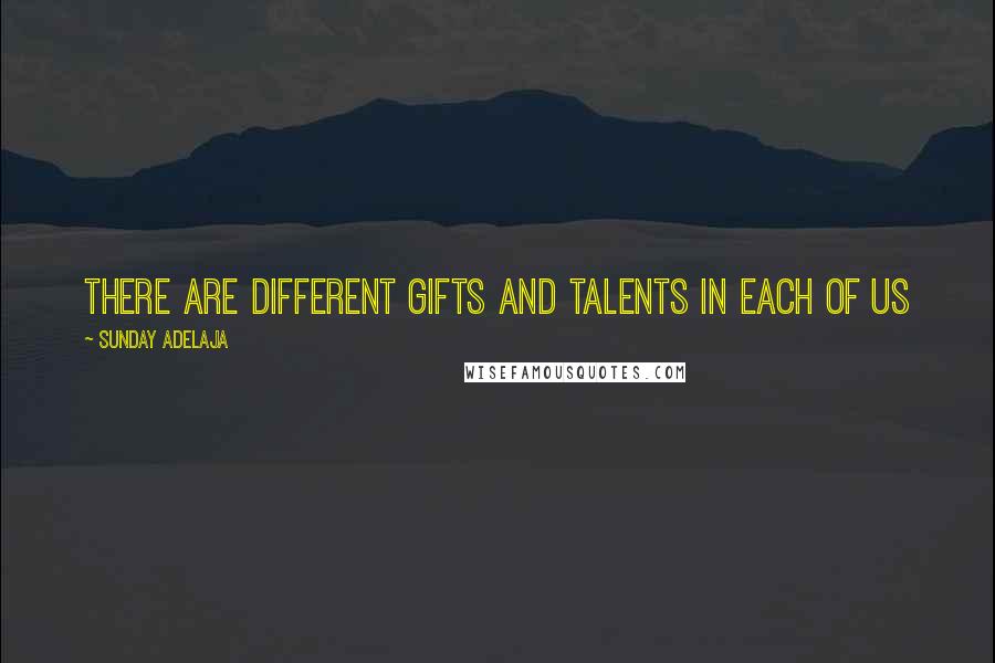 Sunday Adelaja Quotes: There are different gifts and talents in each of us