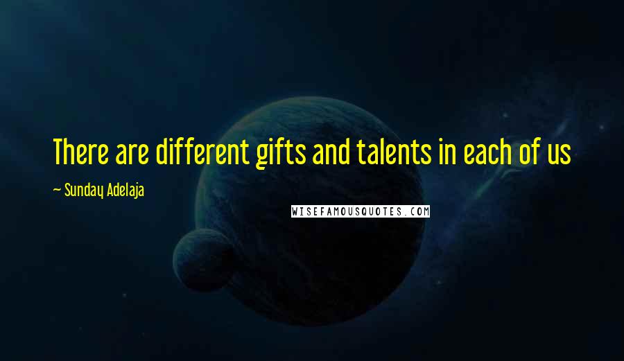 Sunday Adelaja Quotes: There are different gifts and talents in each of us