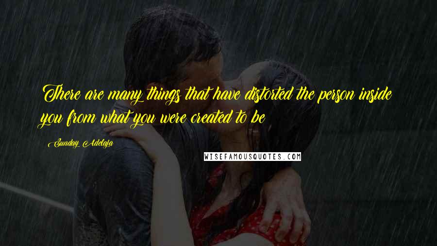 Sunday Adelaja Quotes: There are many things that have distorted the person inside you from what you were created to be