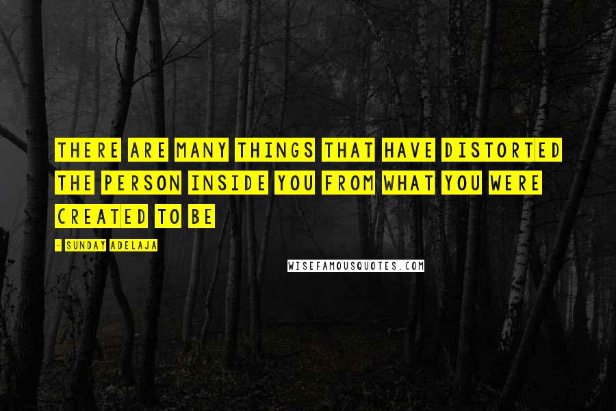 Sunday Adelaja Quotes: There are many things that have distorted the person inside you from what you were created to be