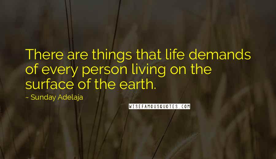 Sunday Adelaja Quotes: There are things that life demands of every person living on the surface of the earth.