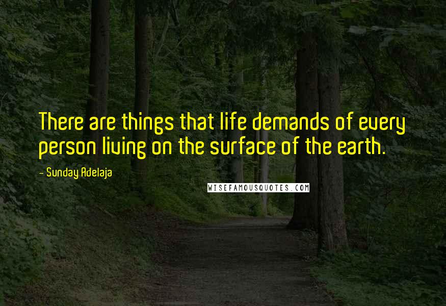 Sunday Adelaja Quotes: There are things that life demands of every person living on the surface of the earth.